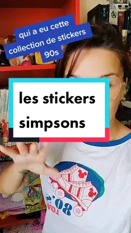 la collection de stickers panini #panini #stickerspanini #annees90  #annee90 #retro #simpsons #thesimpsons #souvenirs #90 #90s #mamanmounichy