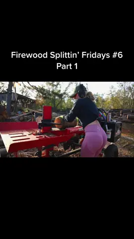 Firewood Splittin’ Fridays #6 Part 1 #firewood #fyp #fy #fypシ #fypage #fypシ゚viral #fypp #firewoodprocessor #lumberjane #triplelrusticdesigns