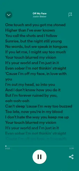 Off my Face-Justin Bieber#foryoupage#fyp#lyrics_songs #notomutesoundplease