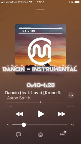 Dancin - Instrumental | 0:40-1:28 | #dancin #music #song #aaronsmith #fyp #foryou #foryoupage
