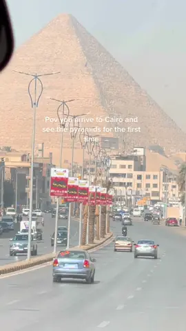 Seeing the pyramids for the first time while driving  #cairo #cairo_egypt #cairoegypt #egypt #egypttravel #egypttiktok #travelcairo #travelegypt #travelegypt🇪🇬 #pyramids #pyramidsofgiza #pyramidsofegypt #thegreatpyramid #greatpyramid #giza #gizapyramids #traveltiktok #traveldiaries #travelbucketlist #bucketlisttravel #travelexperience #sevenwonders #fy #fyp #trending