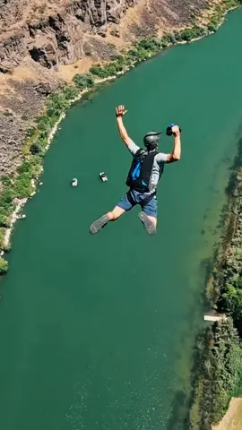 You can tell the helmet was a real life saver 🥴 #basejump #epic #adventure