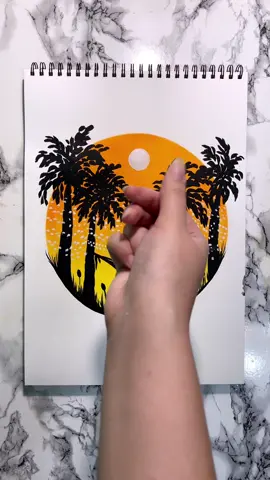 Easy painting idea ☺️🌴 #painting #easyideas #stencil