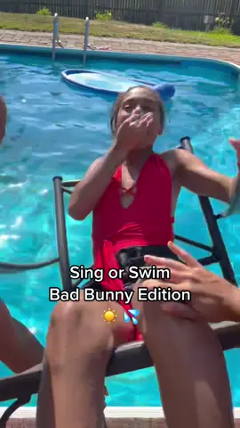 Sing or Swim Bad Bunny Edition ☀️💦.  #SingOrSwim #BadBunny #SingOrSwimChallenge #PoolParty #fyp #UnVeranoSinTi #TitiMePregunto #Summer