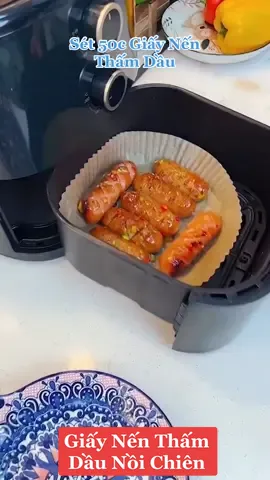Set 50c Giấy Nến Thấm Dầu Nồi Chiên #xuhuong #trending #nauan #nhabep #giadungviet