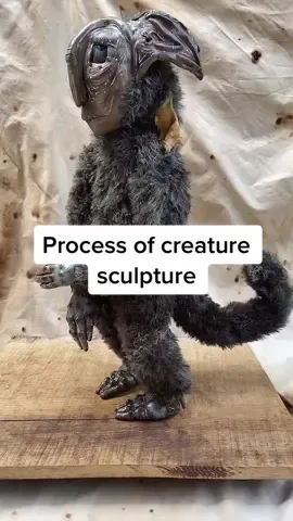 Little asmr video process of my largest creature sculpture #asmrvideo #creaturesculpture #fy