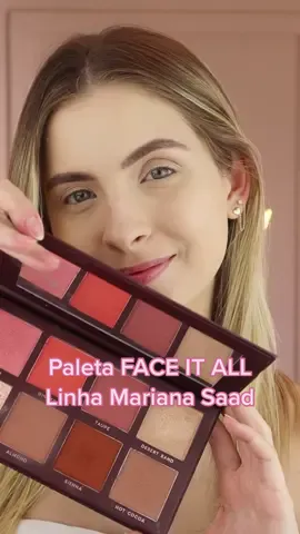 Minha paleta multifuncional favorita! Uso um tom pra cada finalidade hahaha✨💖😍 @marisaad #linhamarianasaad #marisaad #faceitall #maquiagem #makeup #tutorial #resenha #favorita