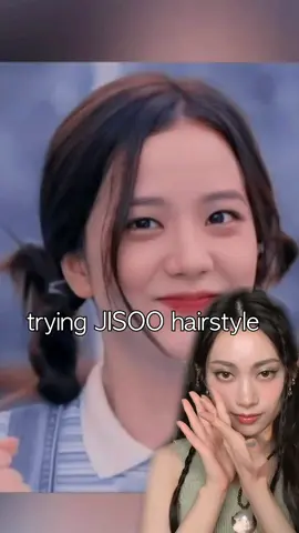 Trying BP Jisoo hairstyle #fyp #blackpinkjisoo #jisoohairstyle #koreanhairstyle #틱톡뷰티 #soonent