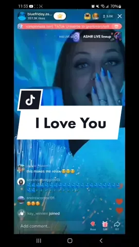 My heart💙🙏 #ASMR #asmrlivestream #livestream #livegifts #virtualgifts #iloveyou #thankyou #fyp #foryoupage #BigInkEnergy #SplashSummerVibe