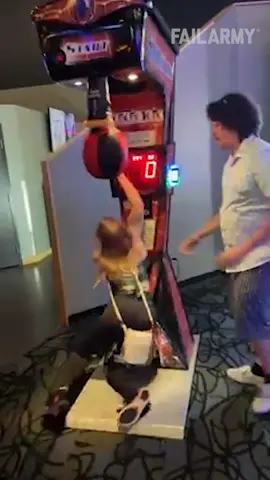 The arcade game is fighting Mayweather in Vegas next month. 🥊💥#FailArmy..#arcade #boxing #fail #funny
