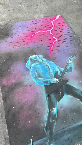 Chrissy, this is for you. #eddiemunson #strangerthings @Joseph Quinn @Netflix @StrangerThings.Experience #chalkart #chalk