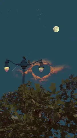 Live wallpaper : ☁️ #clouds #livewallpaper #heartshape #romantic #nightview #foryou #fypシ゚viral