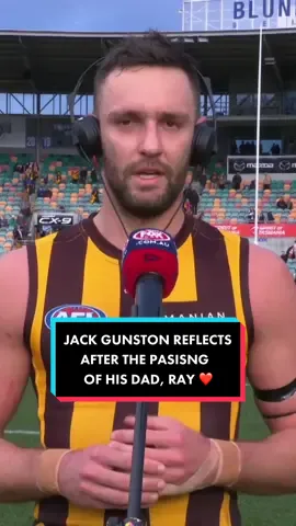“He loved me playing footy, he loved watching me play.” ❤️ #afl #jackgunston #hawthornfc
