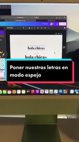 Replying to @melissarosario36 poner nuestras letras en modo espejo. #canva #canvapro #fliptext #text #parati #tutorial