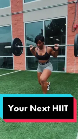 Grab a barbell and knock out this HIIT!              #fyp #fullbodyworkout #barbellworkout #Fitness #FitTok #duet #fit #GymTok