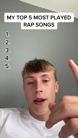 My top 5 most player rap songs #musictok #raptok #music #spotify
