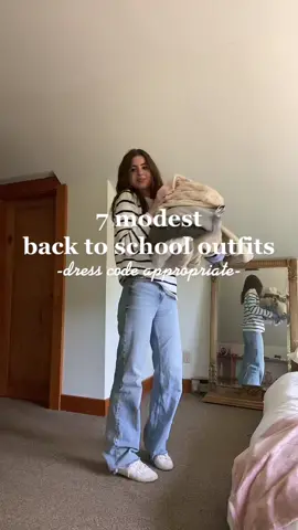 All these outfits are linked in my bio 🤍 #modestoutfits #dresscodeoutfits #backtoschooloutfits #backtoschooloutfitideas #fashiontiktok #oldmoneyoutfits #coastalgrandmotherstyle