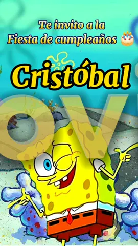 Video de invitación de cumpleaños a Cristóbal de Bob esponja #cristobal #tarjetascreativas #videodeinvitacion #ideasgeniales #cumpleañosfeliz