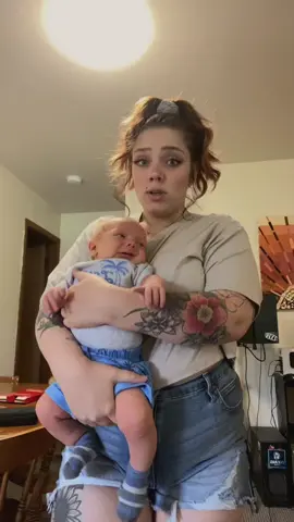 Anyone elses baby cry the second you sit them down? #CVSPaperlessChallenge #momtok #tiktokbabies #foryoupage