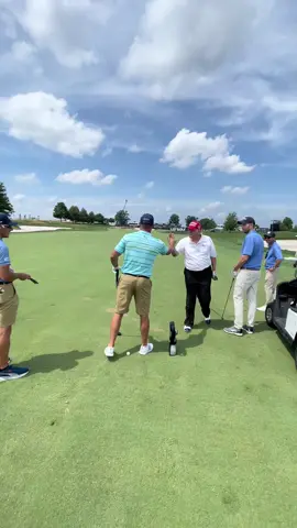 45 was puring it today in the @livgolfinv Pro Am. #fyp #foryou #golf #golftok #brysondechambeau #trump