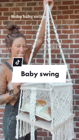 Thinking i need to make an adult version of this for myself 😅 #macrame #macramebabyswing #babyswing #bohobabynurserydecor #handmadebabyswings #handmadedecor