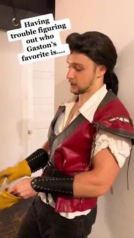Gaston totally doesn’t have a favorite….. #beautyandthebeast #sillygirls #gaston