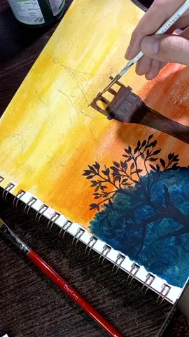 Tangled tower #rapunzel #art #Disney #acrylics #gouache #sunset #painting #disneytiktok  #рисунок #арт #художник #дисней #рапунцель #закат