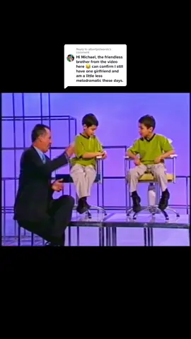 Replying to @albertjedwards We found them! Hello Albert and @georgehedwards x Welcome to the #coolkids club #reunion #kidssaythefunniestthings #kidssaythedarnestthings #michaelbarrymore #kidssayfunnythings #kidsreact #funnybrothers #brothers #Siblings #funnykids #classictvuk #90skidstoday