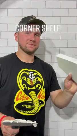 How to install corner soap shelf. #DIY #construction #work #fyp #howto