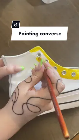 Now I want to customize all of my clothes #conversepainting #diyfashion #TikTokTaughtMe #tiktokpartner