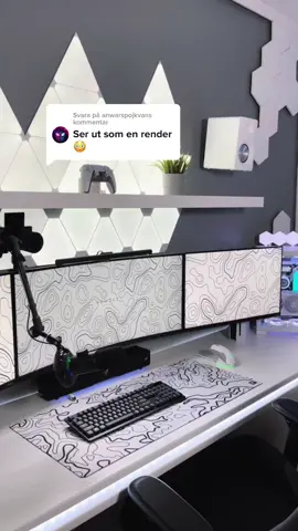 Svarar @anwarspojkvan 100% äkta vara 🤫😳 #desksetup #battlestation #fyp #fördig #cleansetup #GamingSetup #rgb
