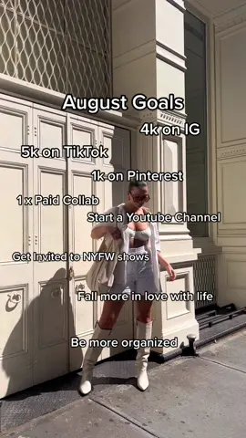 set goals, acheive goals xx #augustgoals #growingsocialmedia #fashioninfluencer