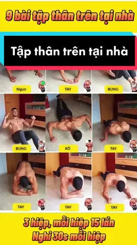 Tập thân trên tại nhà đơn giản mà hiệu quả không kém phòng gym #taptainha  #taptheduc  #thethao247  #tapgymdungcach