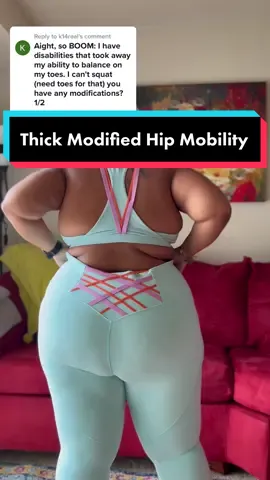 Replying to @k14real  I got ya Babess 💖🧡*reminder I am not a medical professional* these are just adjustments that help the thicker body become more flexible #fyp #ReTokforNature #PostitAffirmations #MickeyFriendsStayTrue #vondunkthat #plussizefitnessblogger #plussize #plussizeedition #hipmobilityexercise #foryourpageofficiall