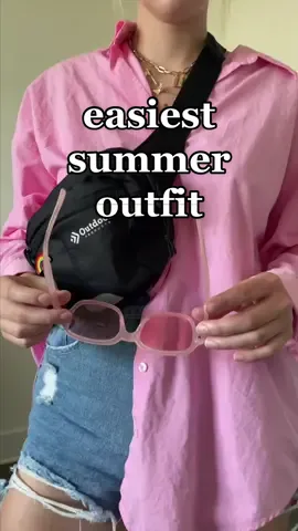 when you don't know what to wear, wear this! 💗💗💗 save this for outfit inspo later 😉 #pinkoutfitinspo #colorfulfashion #colorfulstyle #colorfuloutfit #fashiondiaries #ootdstyle #summeroutfits #SummerFashion #buttonup #howtostyleclothes #howtostyle #stylewithme #styleinspo #ootdfashion #pinterestoutfit #pinterestinspo #pinterestaesthetic #summerfits #clothinghackforsummmer #whattowear #jeanshorts #denimshorts #funoutfitideas #outfitideas #zarahaul #zaraoutfit #prettylittlething #beltbag #beltbag #fannypack