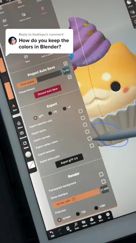 Replying to @itsatiepo full turorial coming soon to my channel. #nomadsculpttutorial #turtorial Exporting from Nomad Sculpt to Blender: How to keep the colors