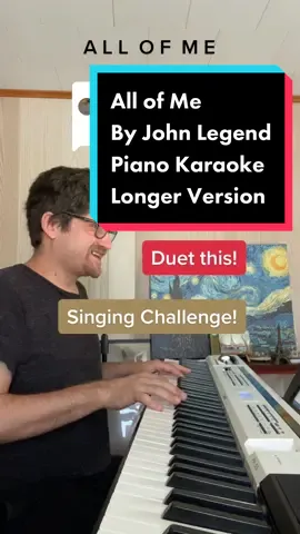 Replying to @dilanyimejia All of Me by @John Legend Piano karaoke, singing challenge! (Longer version) This is one of my favorite songs ever! Cant wait to see the duets! #johnlegend #johnlegendofficial #johnlegendallofme #allofme #allofmelovesallofyou #piano #pianokaraoke #pianojordan #keyboardist #pianist #pianotok #singwithme #singingchallenge #duetthisvideo #duetthissong #lovethissong #favoritesong #musiciansoftiktok #favouritesong #lovesong #weddingsong