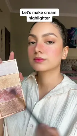DIY cream highlighter #fyp #makeuphack #DIY