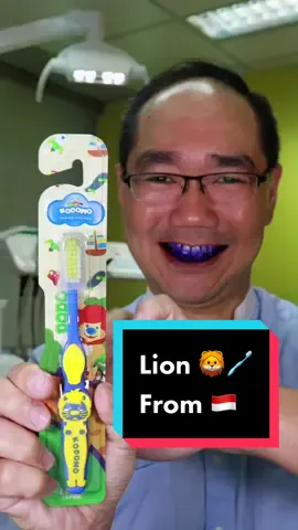 @dentaldigest 🟣 Lion 🦁 Toothbrush from Indonesia 🇮🇩 #DoctorTristanPeh #DisclosingTablets #ItsBrushingTime #ASMR #ASMRTikTok #ASMRSounds #ASMRVideo #ASMRDentist #Satisfying #ASMRTeeth #Toothbrush #BrushingTeeth #FYP #Dentist #TikTokSg #TikTok #Dental #Teeth #Toothpaste #SelfCare #SelfLove #Indonesia #🇮🇩 #Indonesia🇮🇩 #IndonesiaTikTok #Indonesian
