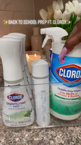 Back to school season is upon us 📚✏️! And we will be feeling prepared thanks to @Clorox! #ad #clorox #startclean #clean #cleanwithme #CleanTok #cleaningmotivation #cleanhome #organizedhome