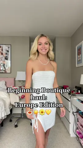 @Beginning Boutique try on haul for my summer trip to Europe!! #beginningboutique #tryonhaul #haul #europe #europeansummer #fashiontiktok #europeanfashion