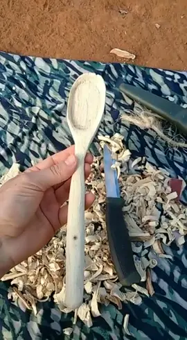 Carving - Fiz minha primeira colher com a madeira mulungu.                                  #entalhedecolher #entalhes #entalhesemmadeira #entalhesmadeira🥰 #entalhealth #bushcraft #campo