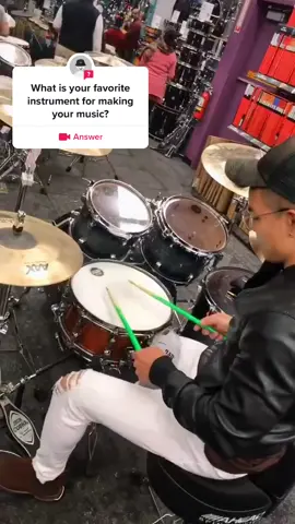 #answer to @😹😹 Drums are my favorite instrument, what is yours? 🎶🥁