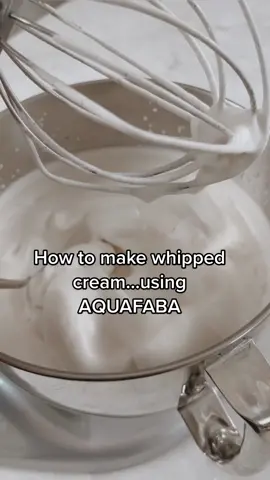 How to make dairy free low carb whippes cream cool whip using AQUAFABA! #howto #lowcarb #aquafaba