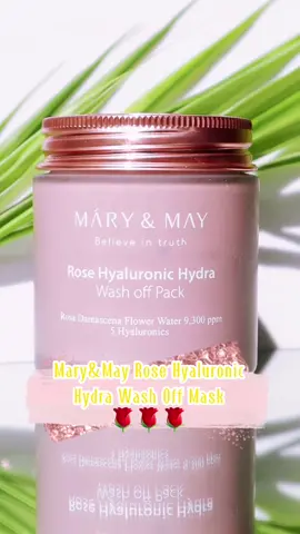 Mặt nạ đất sét dưỡng da chiết xuất hoa hồng Mary&May Rose Hyalauronic Hydra Wash Off Mask sẽ mang đến cho bạn những giây phút thư giãn tuyệt vời ngay tại nhà 🌺🌺🌺 #marynmay #marynmayvn #washoffmask #skincare #reviewlamdep #mặtnạđấtsét