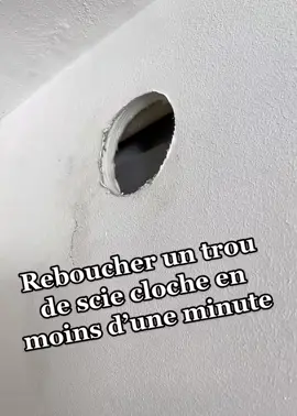 Reboucher un trou de scie cloche en moins d’une minute ..#plaquiste #placoplatre