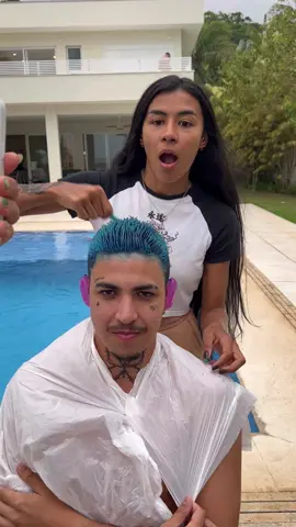 O que acharam do cabelo dele? ❤️😻 #fy #humor #meme #comedia #mansaomovie