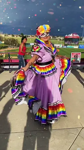 Shes just amazing 💜💜💜💪🏼💪🏼🇲🇽🇲🇽🌹🌹🌹💀💀💀 #balletfolklorico #dancer #dancemom #proudmomma #mexicodance🇲🇽 #jalisco❤️🇲🇽🥰😍 #jaliscomexico #coloradosprings #coloradospringsvibes #uchealthpark #laslloronas