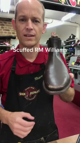 How to repair scuffed leather toes on RM Williams boots. By mixing and applying shoe paint. Stays on where polish would rub off. #rmwilliams  @R.M.WilliamsOfficial #leatherrepair #shoerepair