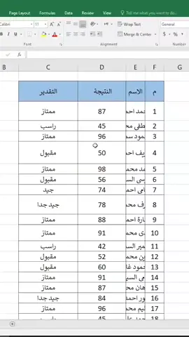 تنسيق الجداول فى الاكسيل